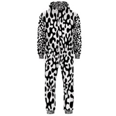 Black And White Blots Hooded Jumpsuit (men) by KirstenStarFashion