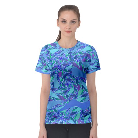 Blue Confetti Storm Women s Sport Mesh Tee by KirstenStarFashion