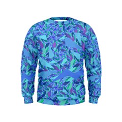 Blue Confetti Storm Kid s Sweatshirt by KirstenStarFashion