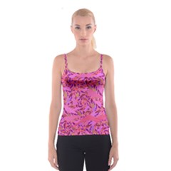 Bright Pink Confetti Storm Spaghetti Strap Tops