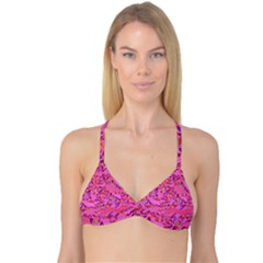 Bright Pink Confetti Storm Reversible Tri Bikini Tops by KirstenStarFashion