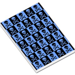 Blue Skull Checkerboard Large Memo Pads