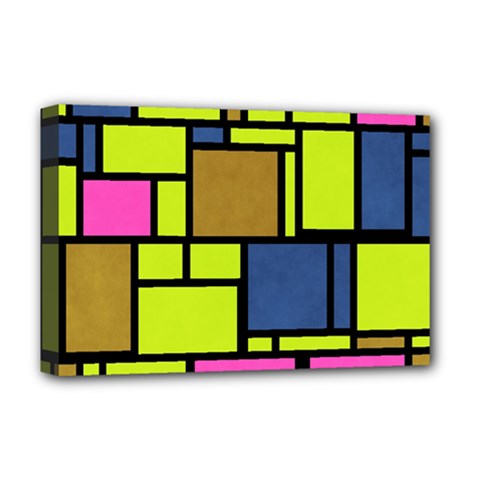 Squares And Rectangles Deluxe Canvas 18  X 12  (stretched) by LalyLauraFLM