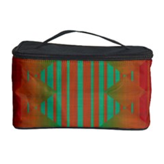 Striped Tribal Pattern Cosmetic Storage Case by LalyLauraFLM