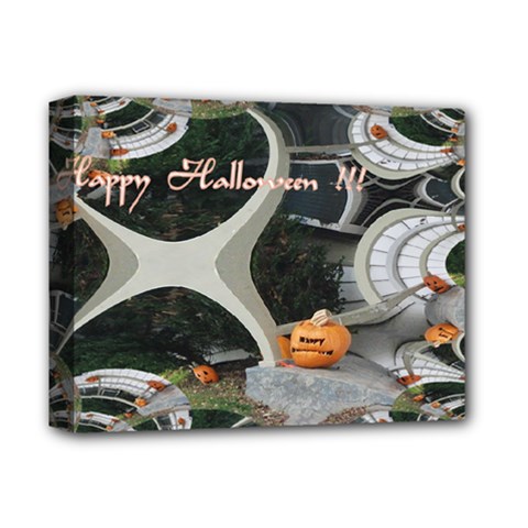 Creepy Pumpkin Fractal Deluxe Canvas 14  X 11  by gothicandhalloweenstore