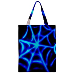 Neon Web Zipper Classic Tote Bags