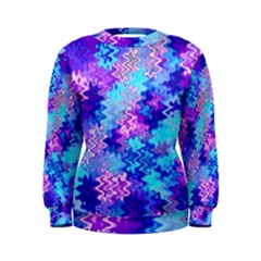 Blue And Purple Marble Waves Women s Sweatshirts