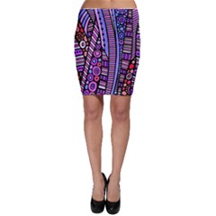 Stained Glass Tribal Pattern Bodycon Skirts by KirstenStarFashion