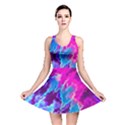 Stormy Pink Purple Teal Artwork Reversible Skater Dresses View1