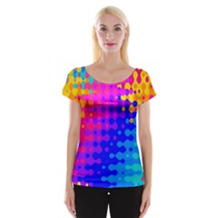 Totally Trippy Hippy Rainbow Women s Cap Sleeve Top by KirstenStarFashion