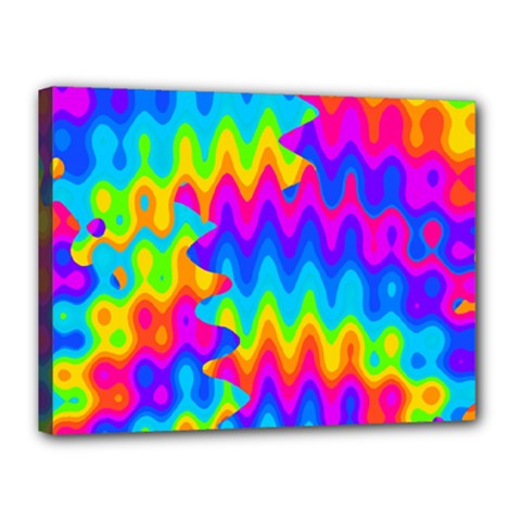 Amazing Acid Rainbow Canvas 16  X 12  by KirstenStar