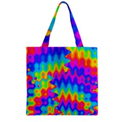 Amazing Acid Rainbow Grocery Tote Bags by KirstenStar