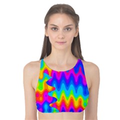 Amazing Acid Rainbow Tank Bikini Top by KirstenStar