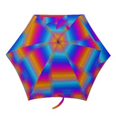 Psychedelic Rainbow Heat Waves Mini Folding Umbrellas by KirstenStar