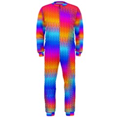 Psychedelic Rainbow Heat Waves Onepiece Jumpsuit (men)  by KirstenStar