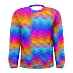 Psychedelic Rainbow Heat Waves Men s Long Sleeve T-shirts