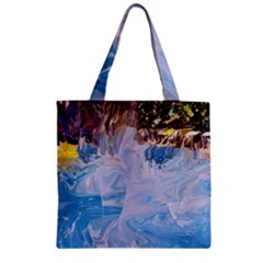 Splash 4 Zipper Grocery Tote Bags by icarusismartdesigns