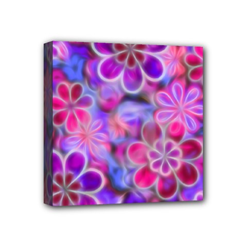 Pretty Floral Painting Mini Canvas 4  x 4 