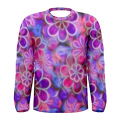 Pretty Floral Painting Men s Long Sleeve T-shirts