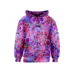 Pretty Floral Painting Kids Zipper Hoodies