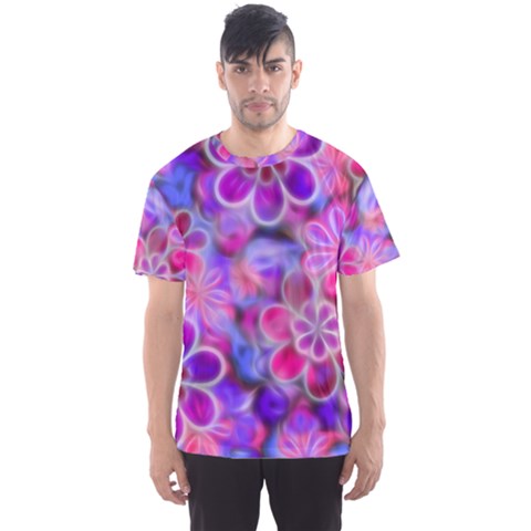 Pretty Floral Painting Men s Sport Mesh Tees by KirstenStarFashion