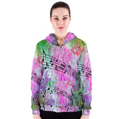 Abstract Music 2 Women s Zipper Hoodies