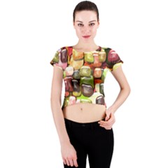 Stones 001 Crew Neck Crop Top