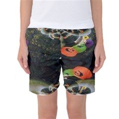 Floating Pumpkins Women s Basketball Shorts by gothicandhalloweenstore
