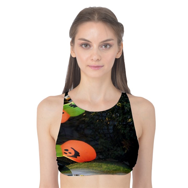 Floating Pumpkins Tank Bikini Top