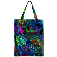 Inked Spot Fractal Art Zipper Classic Tote Bag by TheWowFactor