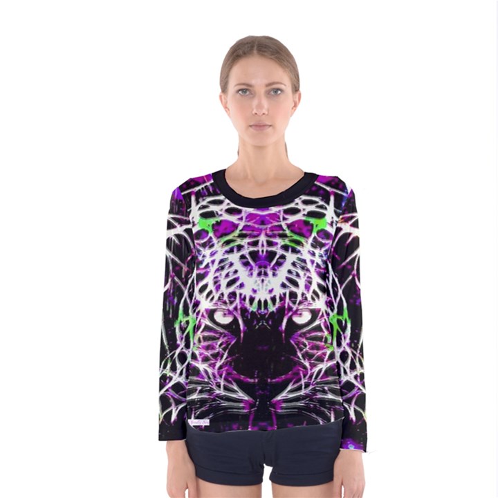 Officially Sexy Panther Collection Purple Women s Long Sleeve T-shirt