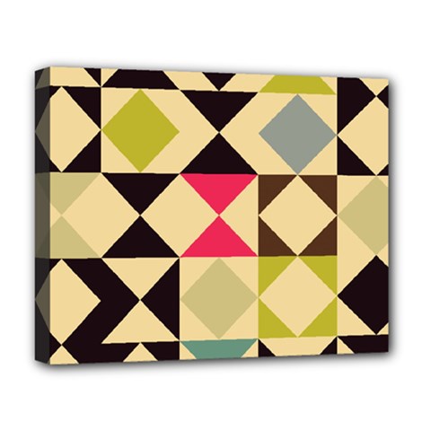 Rhombus And Triangles Pattern Deluxe Canvas 20  X 16  (stretched) by LalyLauraFLM