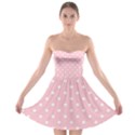 Pink Polka Dots Strapless Bra Top Dress View1