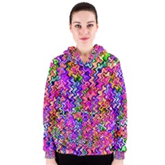 Swirly Twirly Colors Women s Zipper Hoodies by KirstenStar