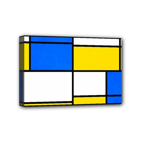 Colorful Rectangles Mini Canvas 6  X 4  (stretched) by LalyLauraFLM