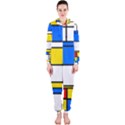 Colorful rectangles Hooded OnePiece Jumpsuit View1