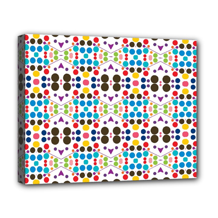 Colorful dots pattern Deluxe Canvas 20  x 16  (Stretched)