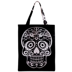 Skull Zipper Classic Tote Bags