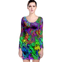 Powerfractal 4 Long Sleeve Bodycon Dresses by ImpressiveMoments