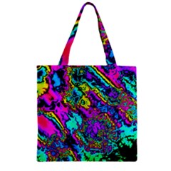 Powerfractal 2 Zipper Grocery Tote Bags