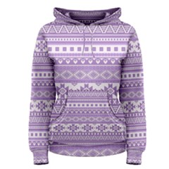 Fancy Tribal Borders Lilac Women s Pullover Hoodies by ImpressiveMoments