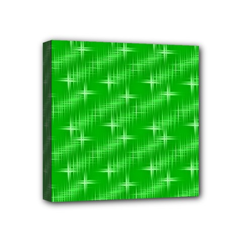 Many Stars, Neon Green Mini Canvas 4  X 4  by ImpressiveMoments