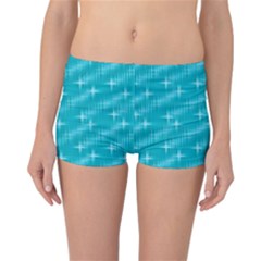 Many Stars,aqua Reversible Boyleg Bikini Bottoms