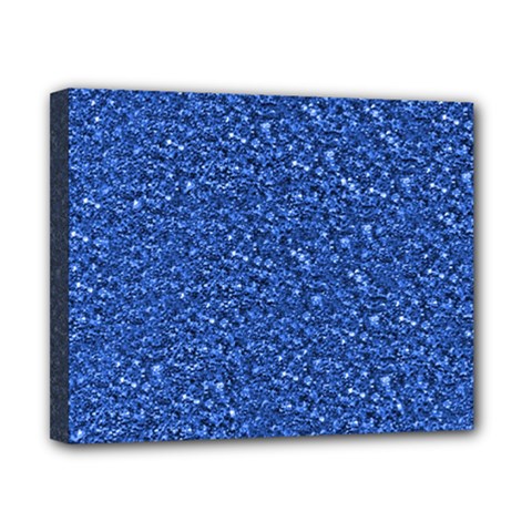 Sparkling Glitter Blue Canvas 10  x 8 