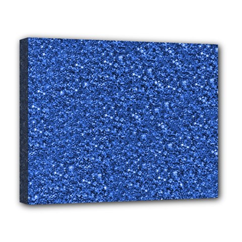 Sparkling Glitter Blue Deluxe Canvas 20  X 16   by ImpressiveMoments