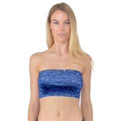 Sparkling Glitter Blue Women s Bandeau Tops