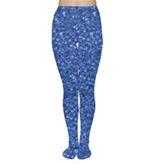 Sparkling Glitter Blue Women s Tights