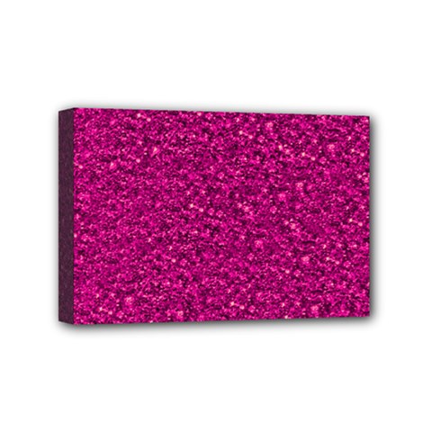 Sparkling Glitter Pink Mini Canvas 6  X 4  by ImpressiveMoments