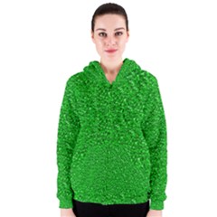 Sparkling Glitter Neon Green Women s Zipper Hoodies by ImpressiveMoments