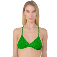 Sparkling Glitter Neon Green Reversible Tri Bikini Tops by ImpressiveMoments